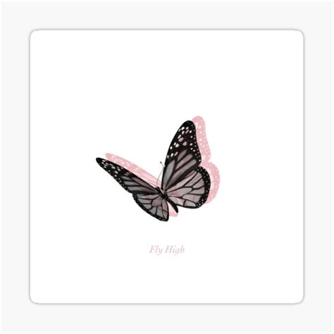 Light Pink Butterfly Sticker For Sale By Treesah Redbubble