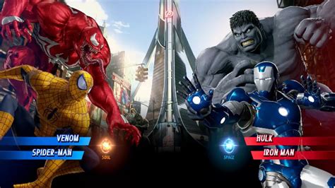 Red Venom Yellow Spider Man Vs Grey Hulk Blue IronMan Very Hard