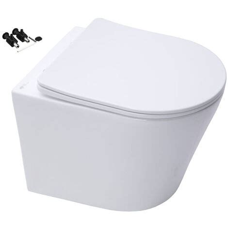 Rimless Eco Wall Hung Toilet Pan Seat Grohe Rapid M Sl