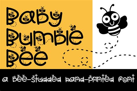 Baby Bumble Bee Font By Illustration Ink · Creative Fabrica