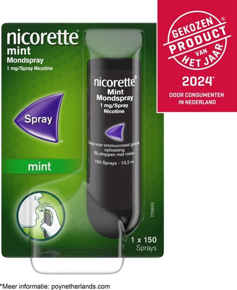 Nicorette Mondspray Freshmint 1mg Spray Nicotinevervanger Stoppen