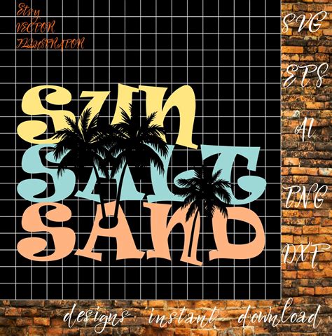 Beach Svg Summer Svg Sun Salt Sand Svg Vacation Etsy Australia