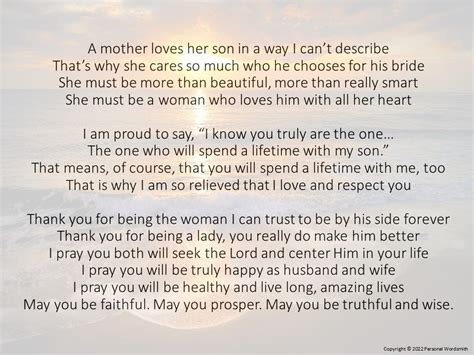 Future Daughter In Law Poem Mother Of Groom Poetry Wedding Speeches