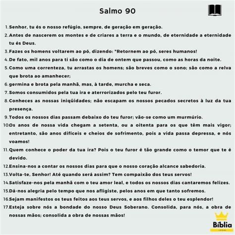 Salmo 90 Letra Para Estudar E Imprimir Explicado E Comentado