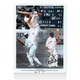 Graham Gooch Obe Signed Photo Cricket Montage Genuine Signed Sports