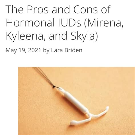 The Pros And Cons Of The Hormonal Iud Mirena Kyleena And Skyla — Iud Awareness