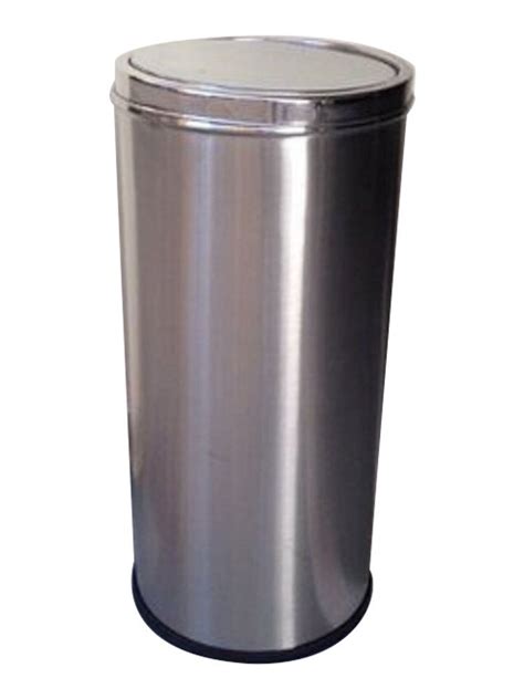 Open Top Silver Stainless Steel Dustbin Size 3 Feet Capacity 5 Ltr