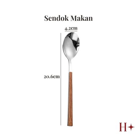 Jual H Mensa Alat Makan Sendok Garpu Pisau Korea Stainless Steel Kayu