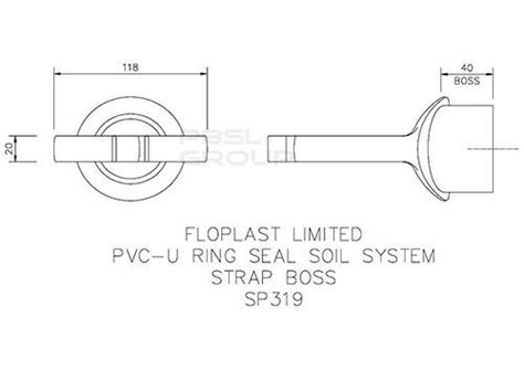 Floplast Solvent Weld Soil Strap Boss Mm White