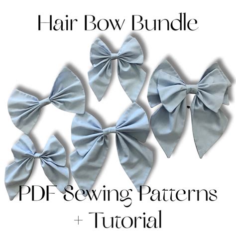 Hair Bow Pdf Sewing Pattern Bundlebow Patternlayered Bowsailor Bow