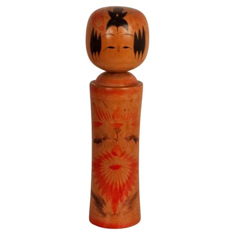 Japanese Wooden Kokeshi Doll Signed 1960s For Sale At 1stdibs