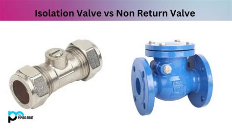 Isolation Valve Vs Non Return Valve What S The Difference