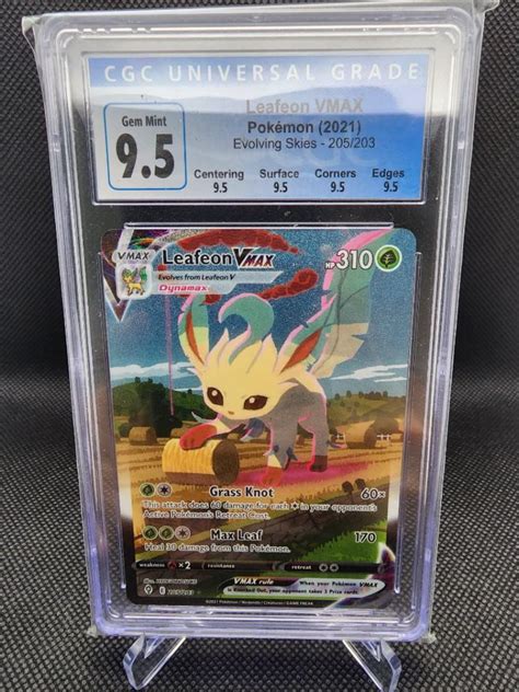 Pokemon TCG Leafeon VMAX Alternate Art 205 203 2021 Evolving Skies