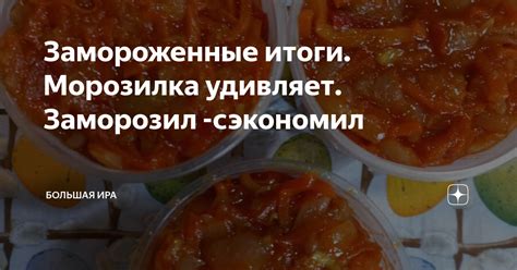 Замороженные итоги. Морозилка удивляет. Заморозил -сэкономил | Большая ...