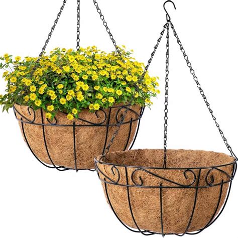 Amagabeli Pack Inch Hanging Baskets For Plants Flowers Planter