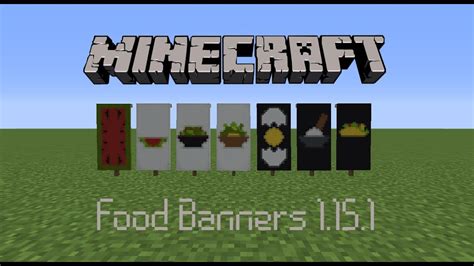 7 Food Banners 1151 Using Loom Minecraft Youtube