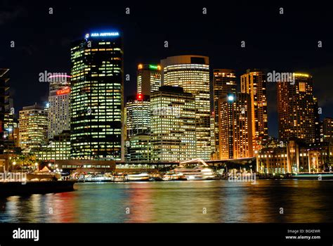 Sydney skyline at night, Australia Stock Photo - Alamy