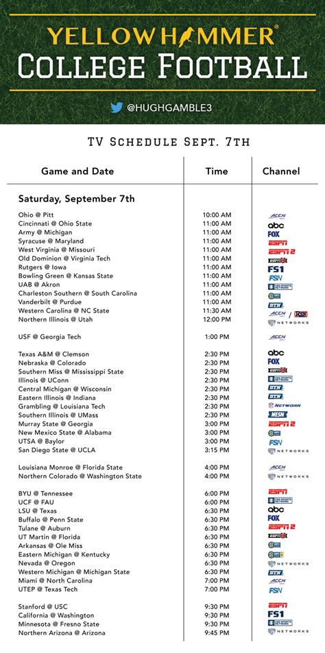 Printable College Football Schedule Printable Word Searches