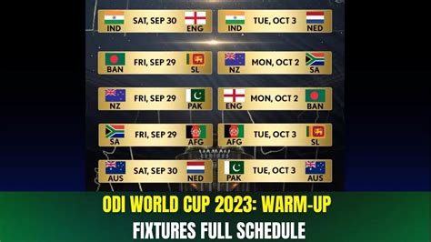 ICC Cricket World Cup Warm-Up Matches: Where to Watch Live, TV Channels ...