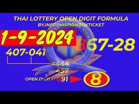 Thai Lottery Open Digit Formula By Informationboxticket