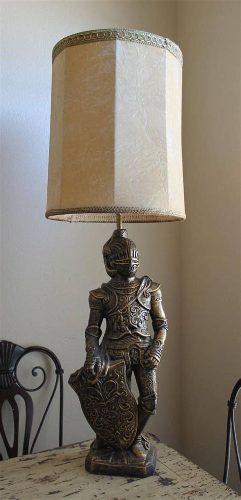 Vintage Knight In Armor Table Lamp Shipping Included Table Lamp