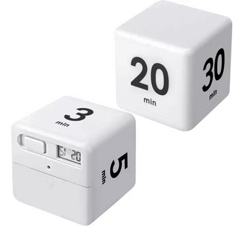 2 Pieces Cube Timers Gravity Sensor Flip Timer Kitchen Timer Meses