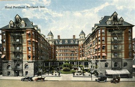 Hotel Portland Oregon Old Autos Vintage Postcard 1916 Etsy Portland