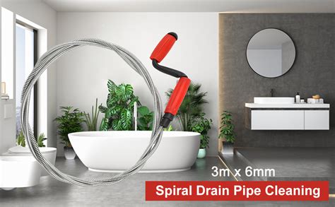 VFANDV Furet Deboucheur Canalisation 300cm x 6mm Spirale Déboucheur WC