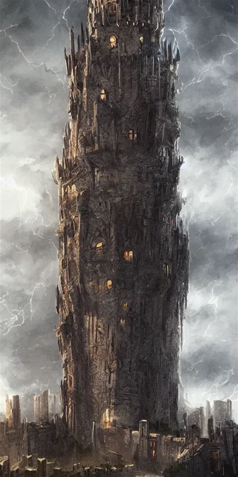 Giant Medieval Tower Concept Art Very Very Very Very Stable Diffusion