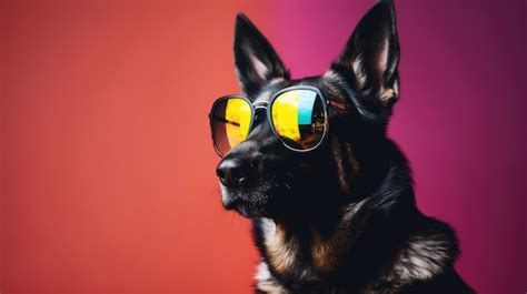 Premium AI Image | Cool dog with sunglasses