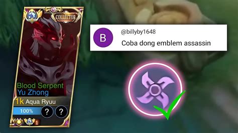 New Yu Zhong Hit Demage Emblem Yu Zhong Tersakit Season Ini Youtube