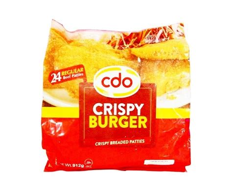 CDO Crispy Burger Crispy Breaded Patties 24 Regular Beef Patties 912g