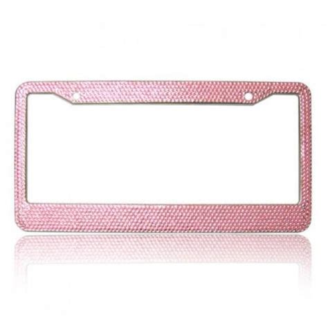 Purchase PINK Crystal Rhinestone License Plate Frame 7 Rows Bling Bling ...