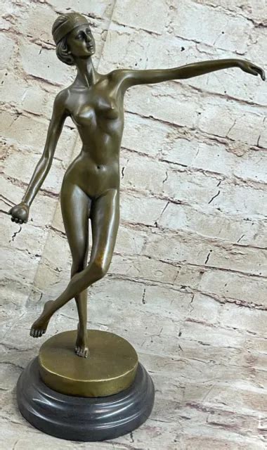 Sexy Nude Girl Naked Woman Fatto A Mano Bronzo Scultura Statua Marmo