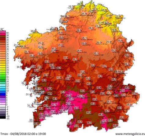 La ola de calor deja temperaturas históricas en Galicia con una máxima