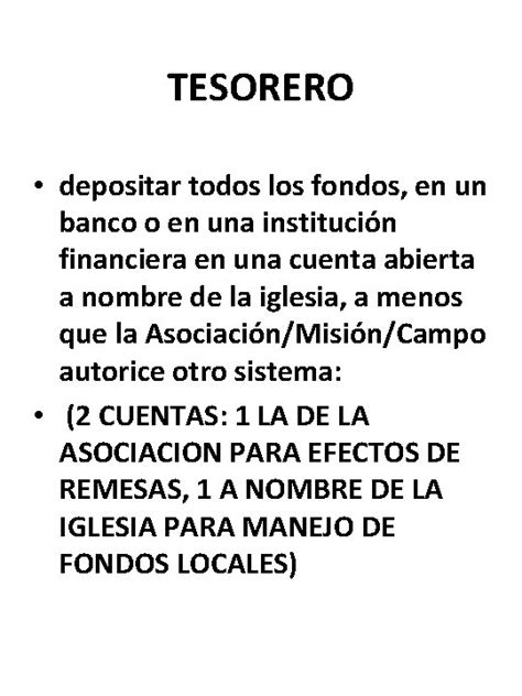 SEMINARIO PARA TESOREROS Y MAYORDOMOS DE IGLESIA DISTRITO