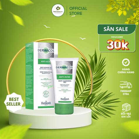 Sữa Rửa Mặt Dermacos Cho Da Dầu Sạch Sâu Ngừa Mụn Farmona Anti Acne