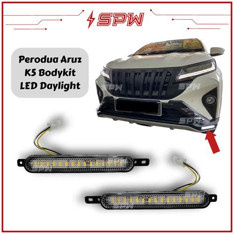 Perodua Aruz Led Drl Daytime Running Light For K Bodykits Pcs