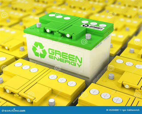 Car Battery Recycling Green Energy Stock Illustration Illustration