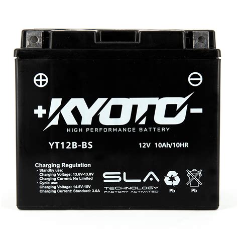 Batterie YT12B BS SLA AGM Kyoto Moto Dafy Moto Batterie Moto