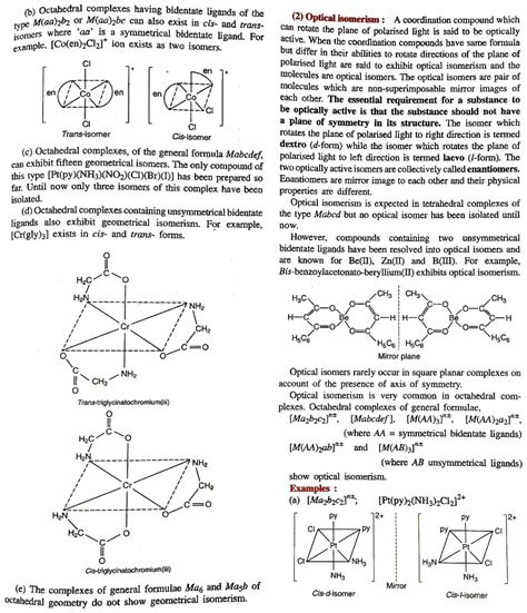 Is There Any Formula To Find Geometrical And Optical Isomerism In Co