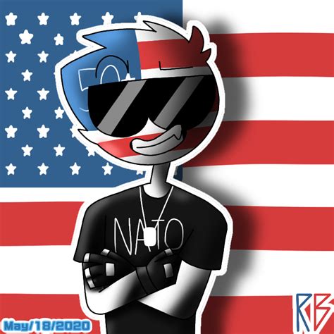 Countryhumans America Ranbow Illustrations Art Street