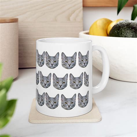 Cat Face Mug Cat Photo Mug Custom Cat Mug Personalized Cat Mug