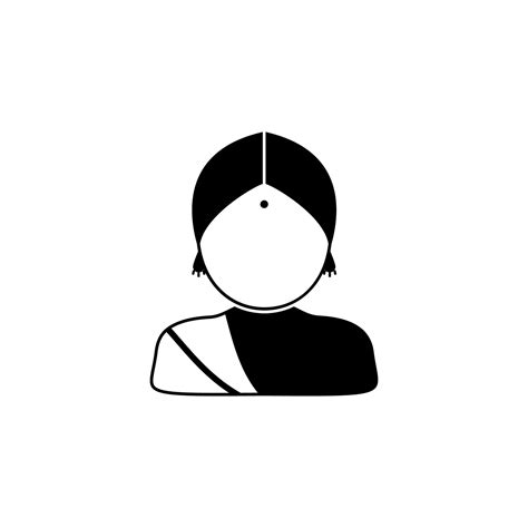 Indian Woman Vector Icon Illustration 23278935 Vector Art At Vecteezy