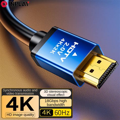 4k Hdmi 2 0 Cable High Speed 18gbps Supports 4k 60hz For Hdtv Box Monitor Blu Ray Ps5 4 Xbox