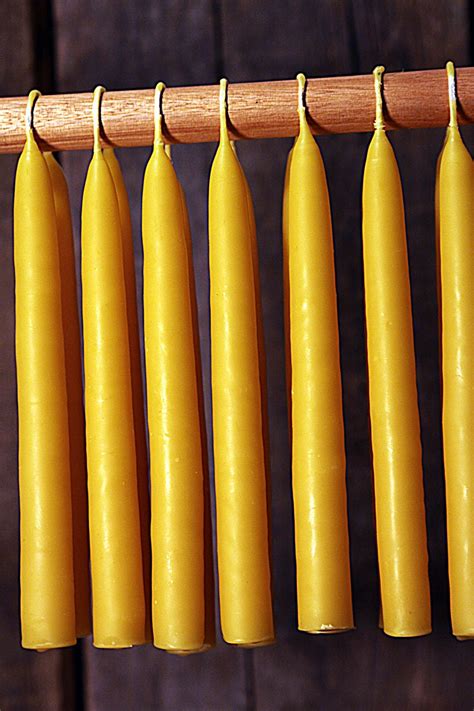 Beeswax Candles Hand Dipped 100 Beeswax Tapers Etsy