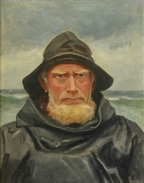 Michael Ancher Portræt af fiskeren Jens Bagh Madsen Skagen