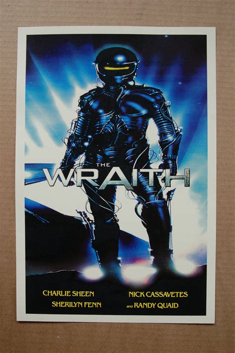 The Wraith Lobby Card Movie Poster Charlie Sheen Randy Quaid Ebay