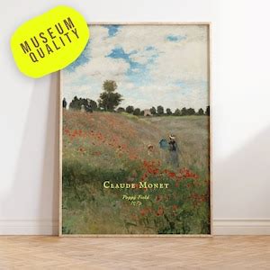 Claude Monet Poppy Field Art Print Monet Poster Famous Art - Etsy