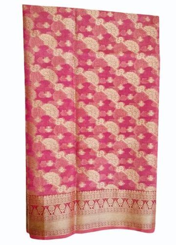 Pink Munga Banarasi Cotton Weaving Saree M At Rs In Maunath